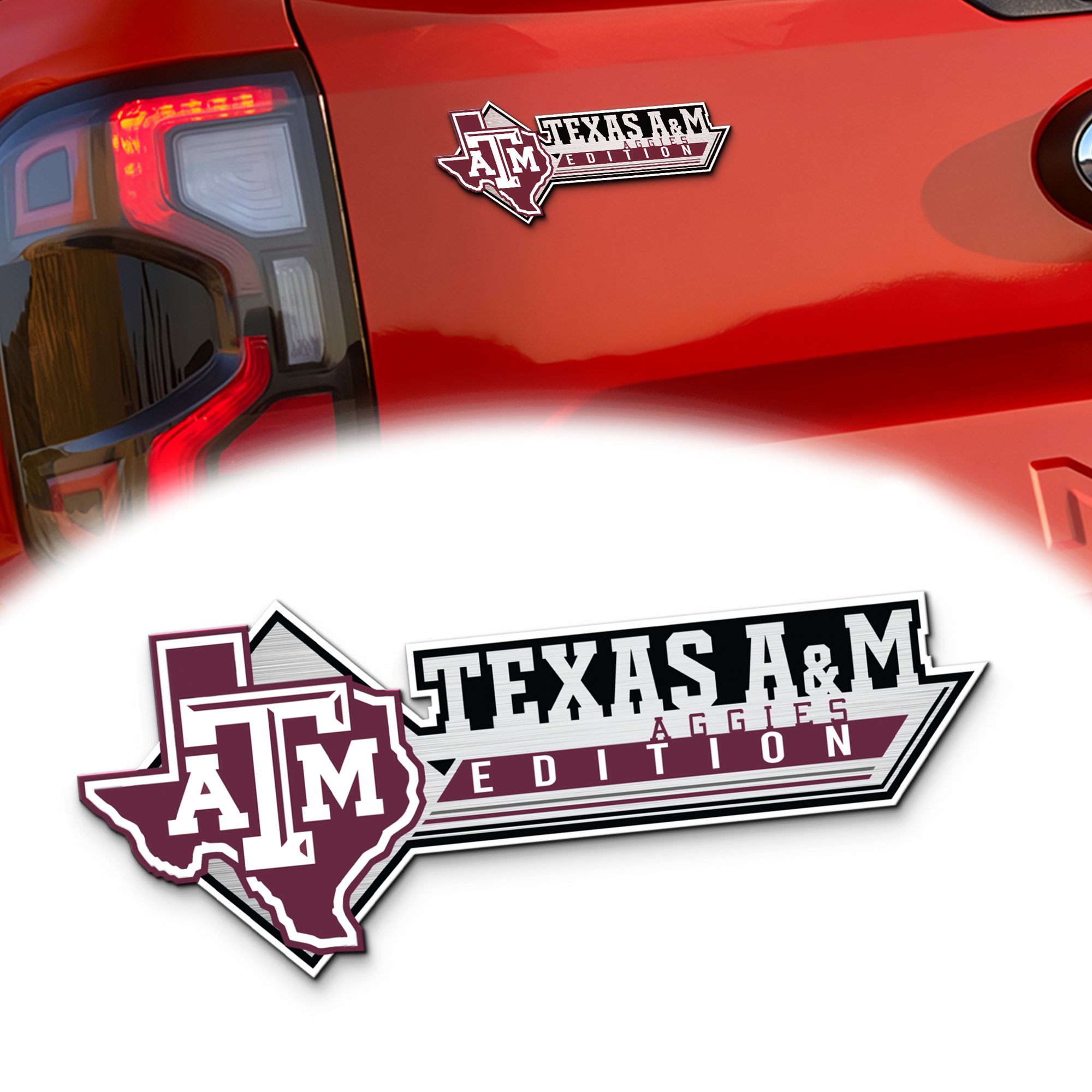 Texas AM Aggies Edition Acrylic Car Emblem 1 Texas AM Aggies Edition Acrylic Car Emblem
