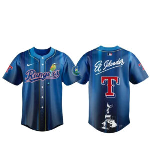 Texas Rangers Salvadoran Heritage Day 2026 Baseball Jersey