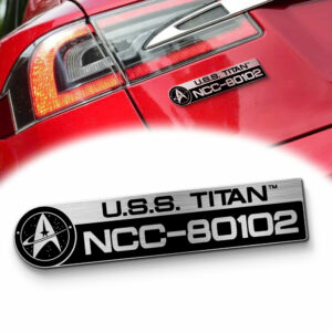 Star Trek U.S.S. Titan Laser-Engraved Car Badge