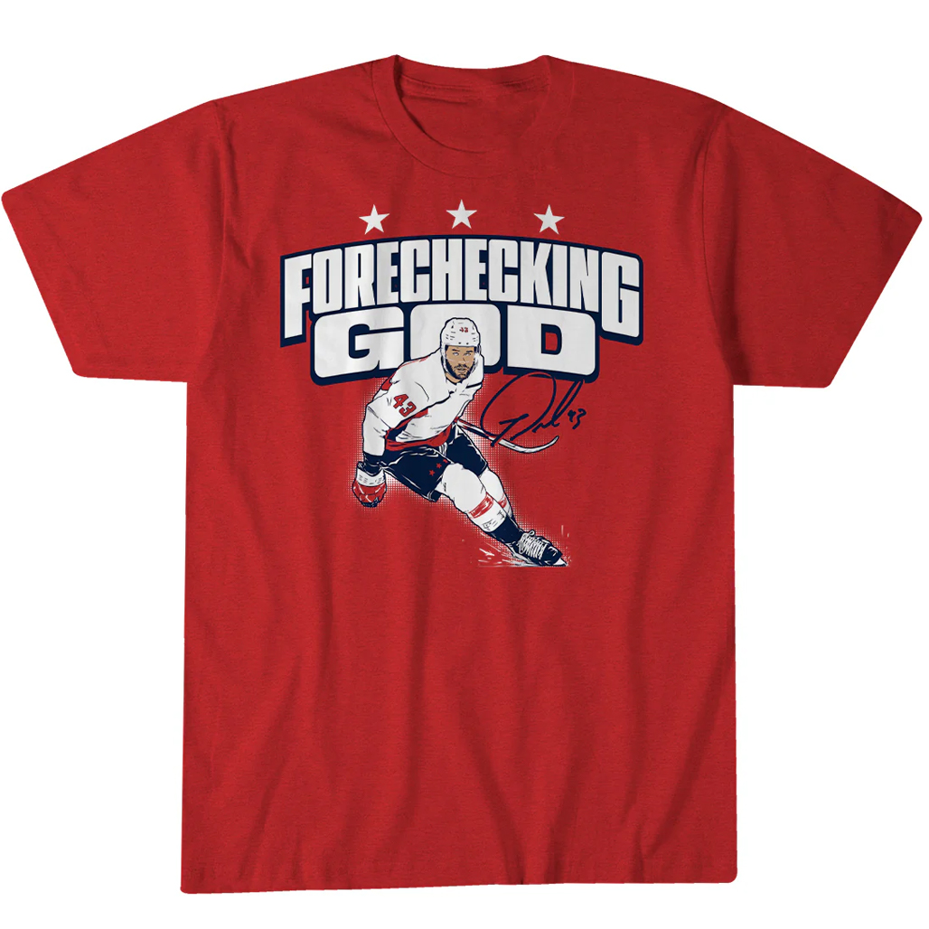 Tom Wilson Forechecking God T-Shirt 1 Tom Wilson Forechecking God T-Shirt