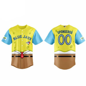 Toronto Blue Jays x SpongeBob SquarePants Night 2026 Personalized Name and Number Baseball Jersey