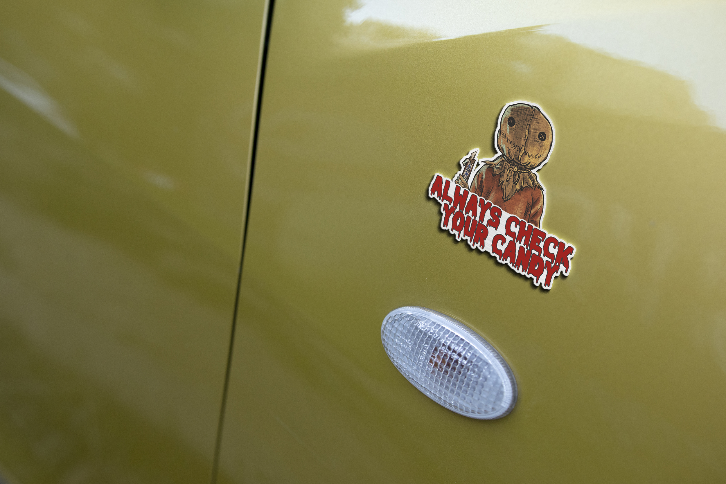 Trick ’r Treat Signature and Iconic Quote Edition Laser Engraved Car Emblem 5 Trick ’r Treat Signature and Iconic Quote Edition Laser Engraved Car Emblem - Image 5