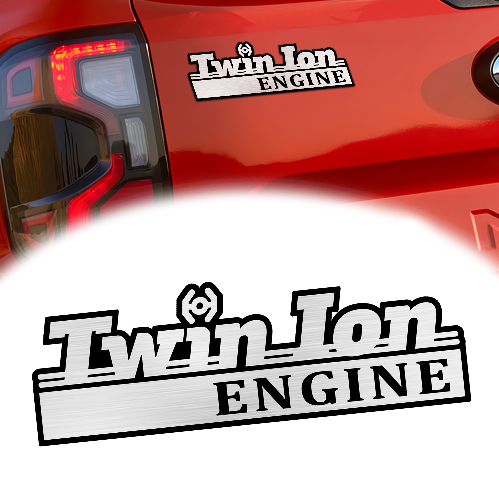 Twin Ion Engine Laser Engraved Car Emblem 1 Twin Ion Engine Laser Engraved Car Emblem
