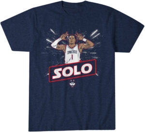 UConn Basketball Solo Ball Name Pose T-Shirt