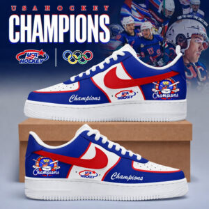 USA Hockey Champions 2026 Air Force 1 Shoes Sneakers