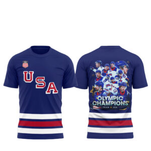 USA Mens Ice Hockey Team Olympic 2026 Champions America Proud T-Shirt Version 2
