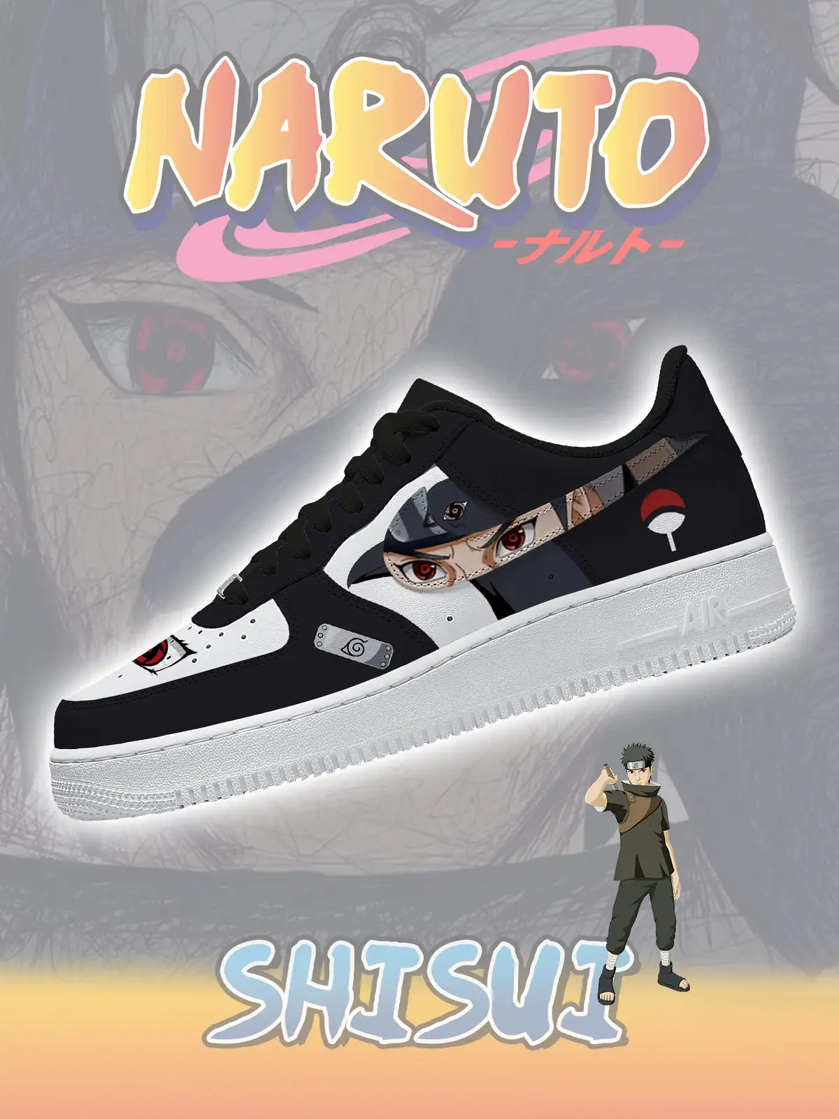 Uchiha Shisui Air Force 1 Shoes Sneakers 1 Uchiha Shisui Air Force 1 Shoes Sneakers