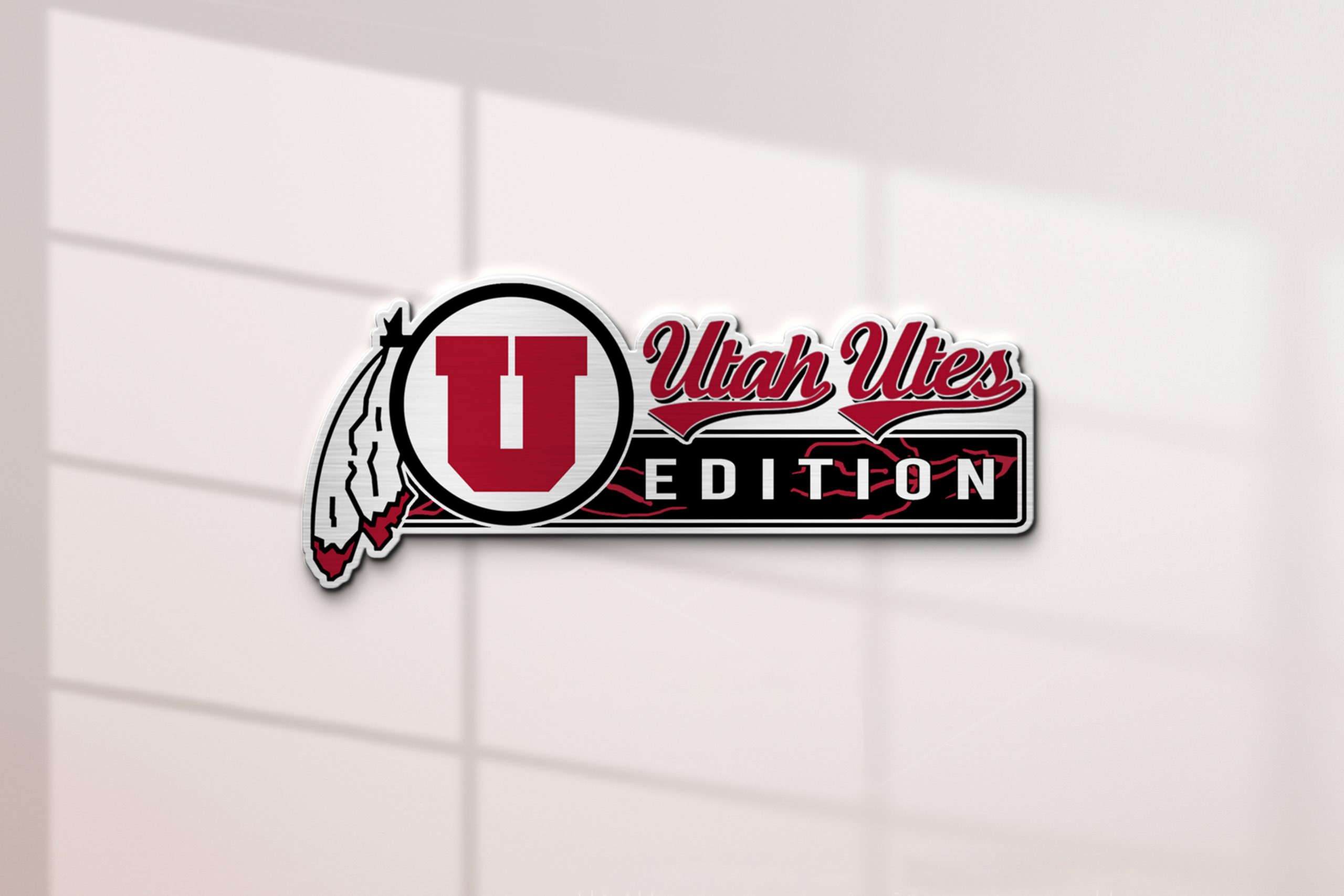 Utah Utes Edition Acrylic Car Name Emblem 2 Utah Utes Edition Acrylic Car Name Emblem - Image 2