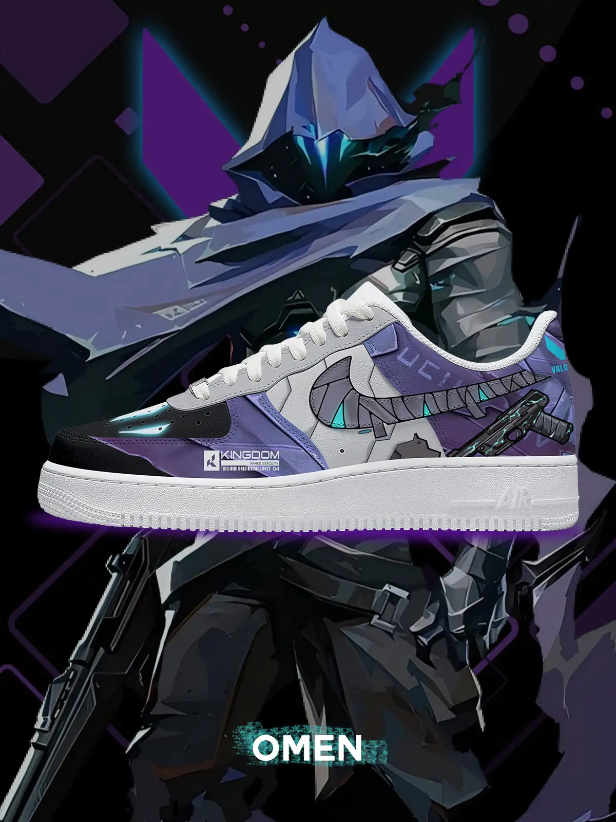 Valorant Omen Air Force 1 Shoes Sneakers 1 Valorant Omen Air Force 1 Shoes Sneakers