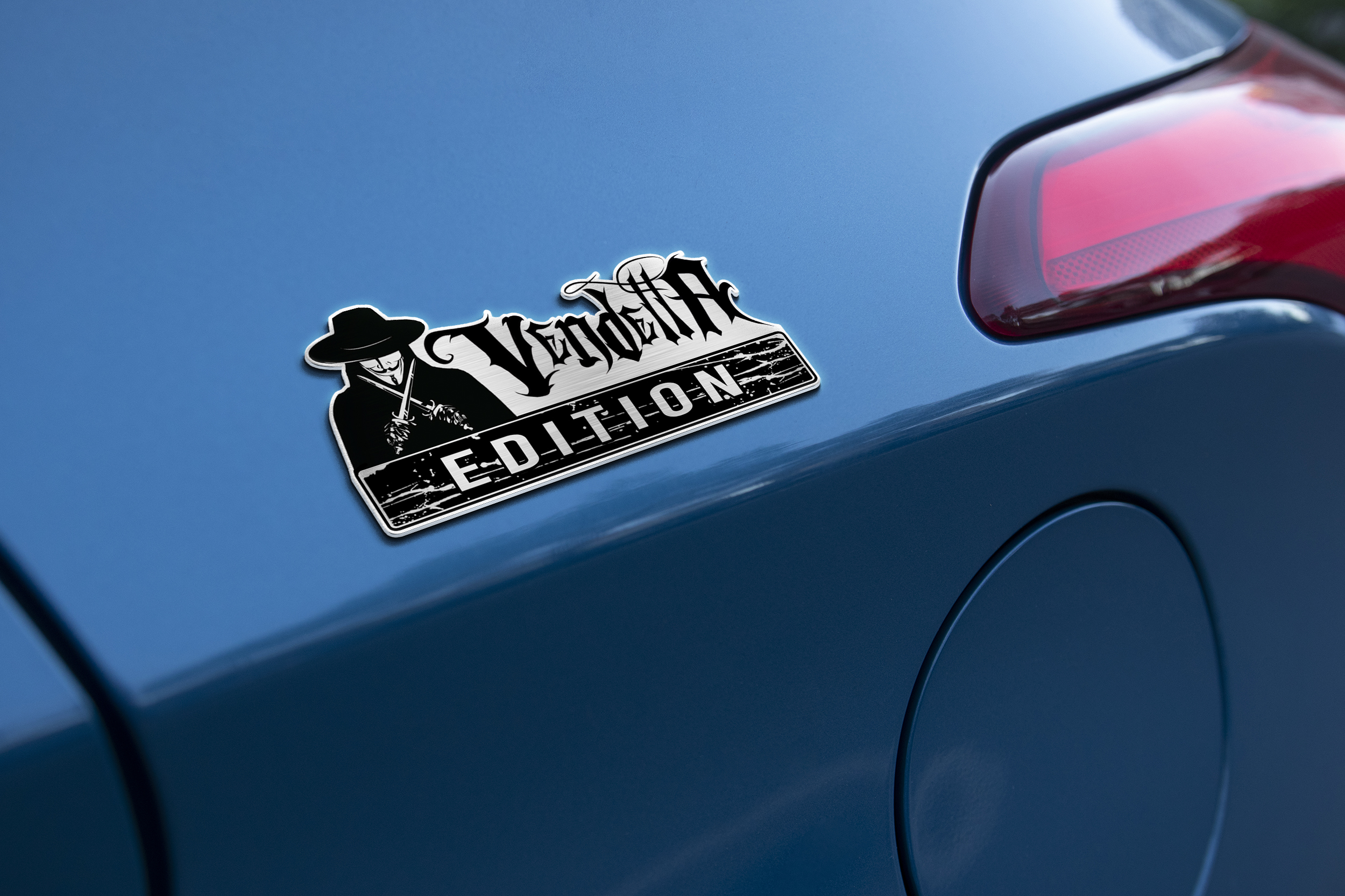 V For Vendetta Edition Engraved Car Emblem 4 V For Vendetta Edition Engraved Car Emblem - Image 4