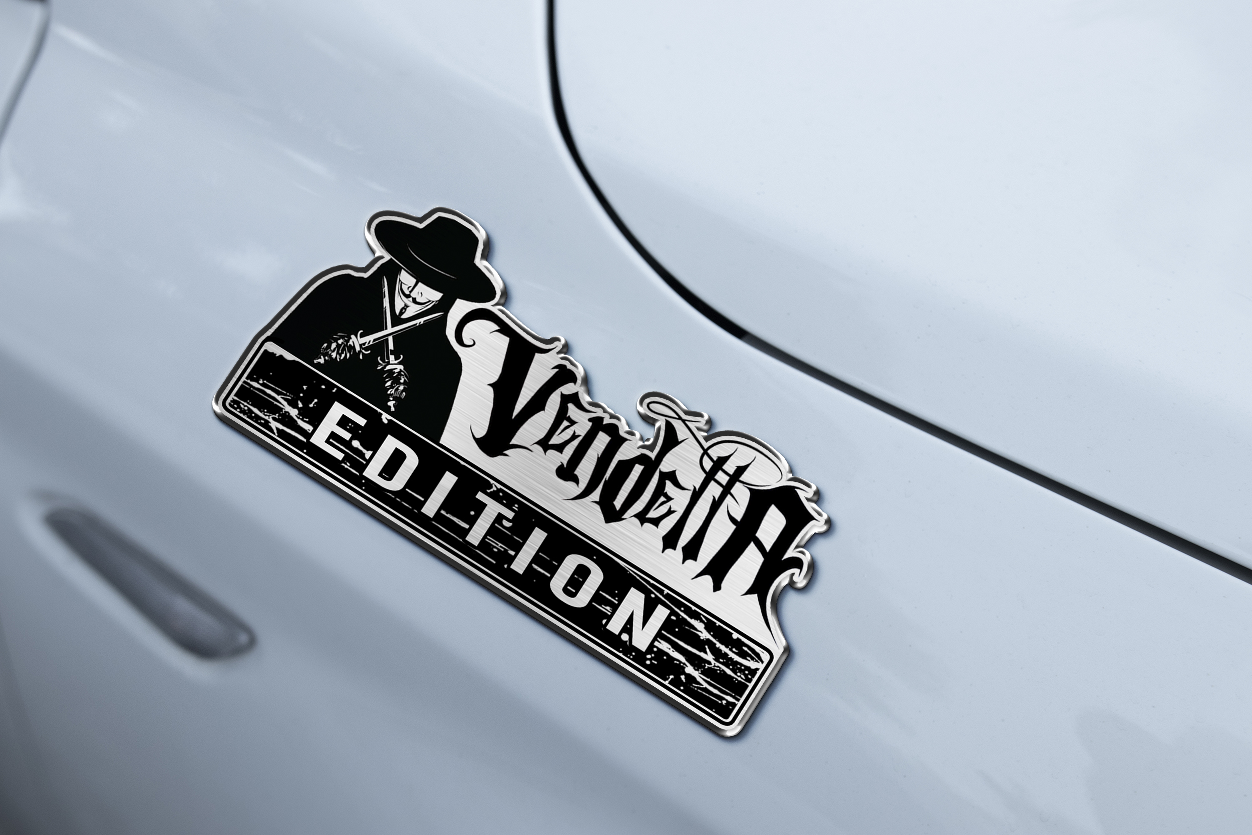 V For Vendetta Edition Engraved Car Emblem 6 V For Vendetta Edition Engraved Car Emblem - Image 6