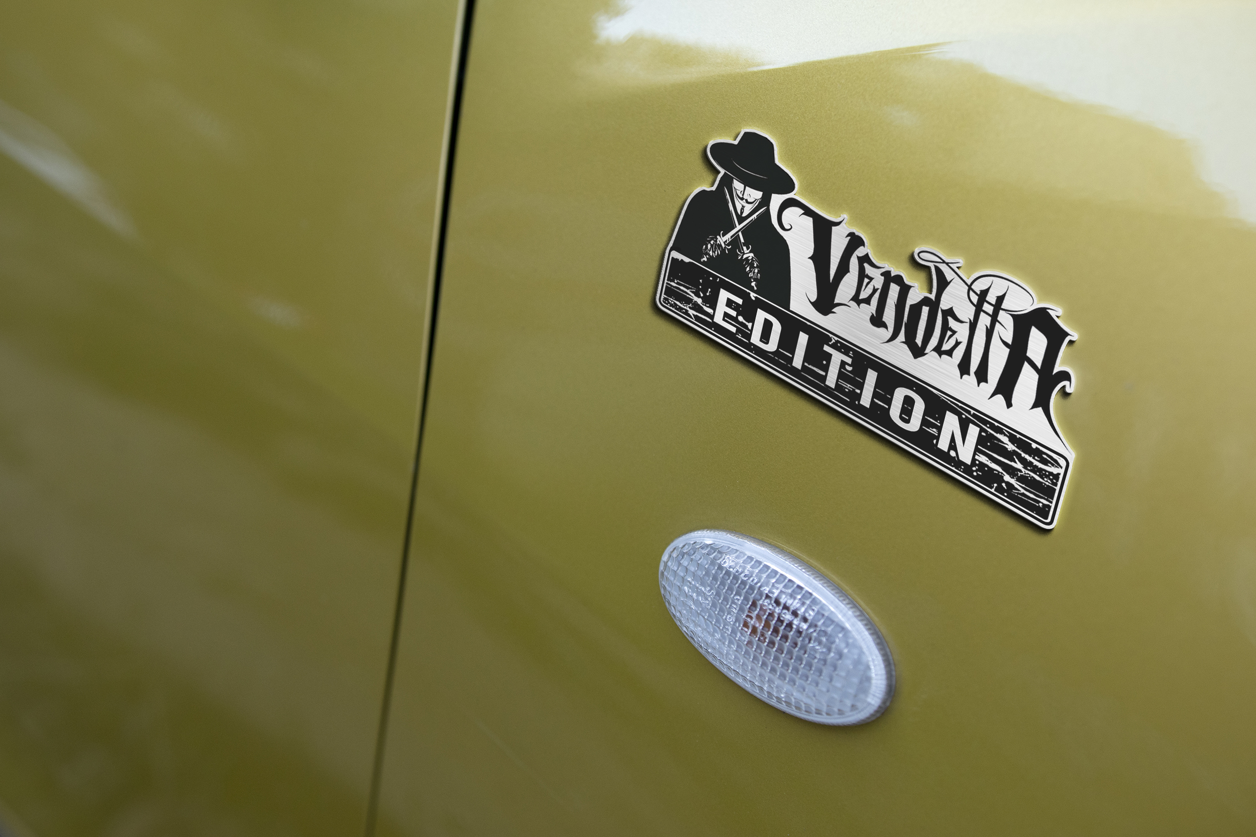 V For Vendetta Edition Engraved Car Emblem 5 V For Vendetta Edition Engraved Car Emblem - Image 5