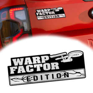 Star Trek Warp Factor Laser Engraved Car Emblem