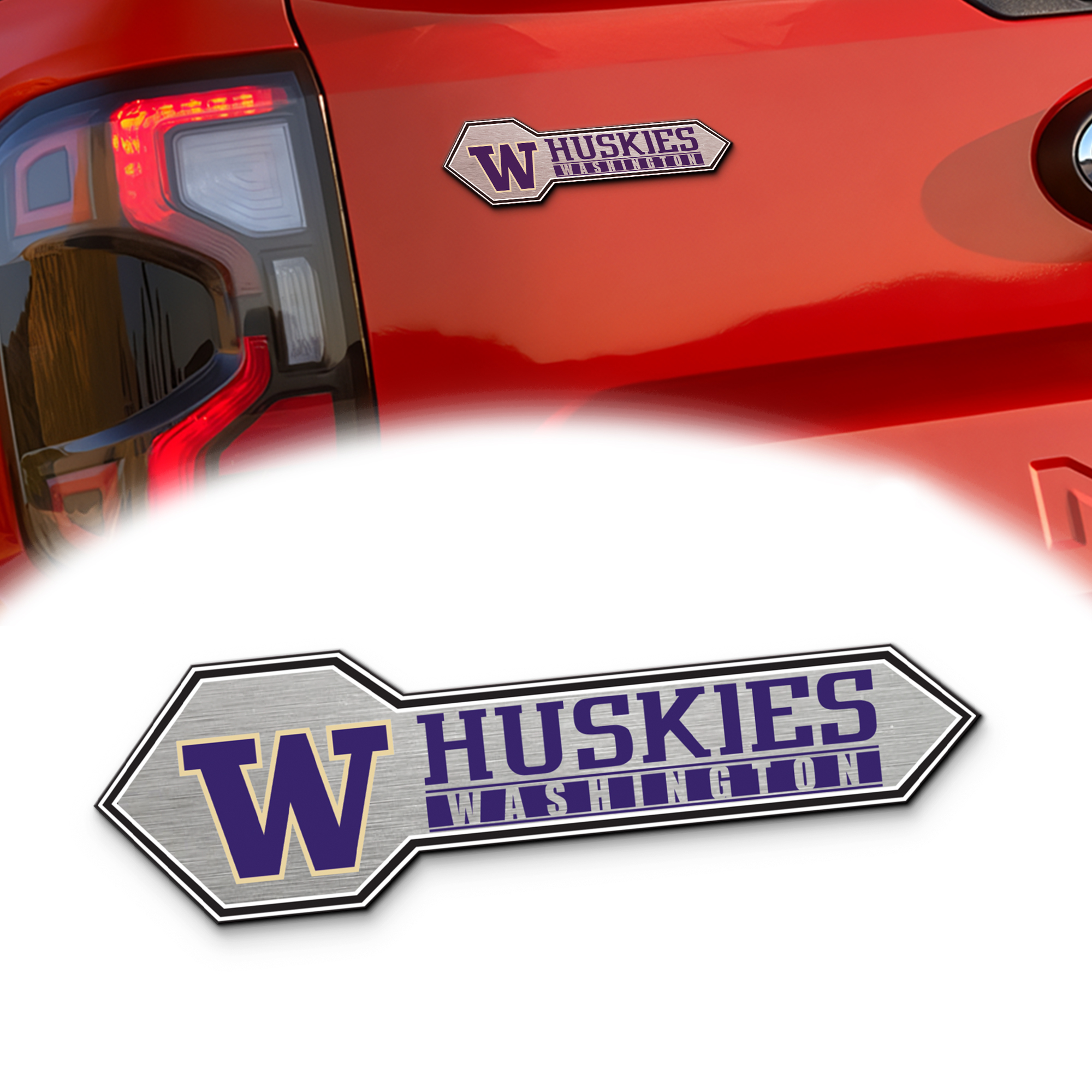 Washington Huskies Edition Acrylic Car Name Emblem 1 Washington Huskies Edition Acrylic Car Name Emblem
