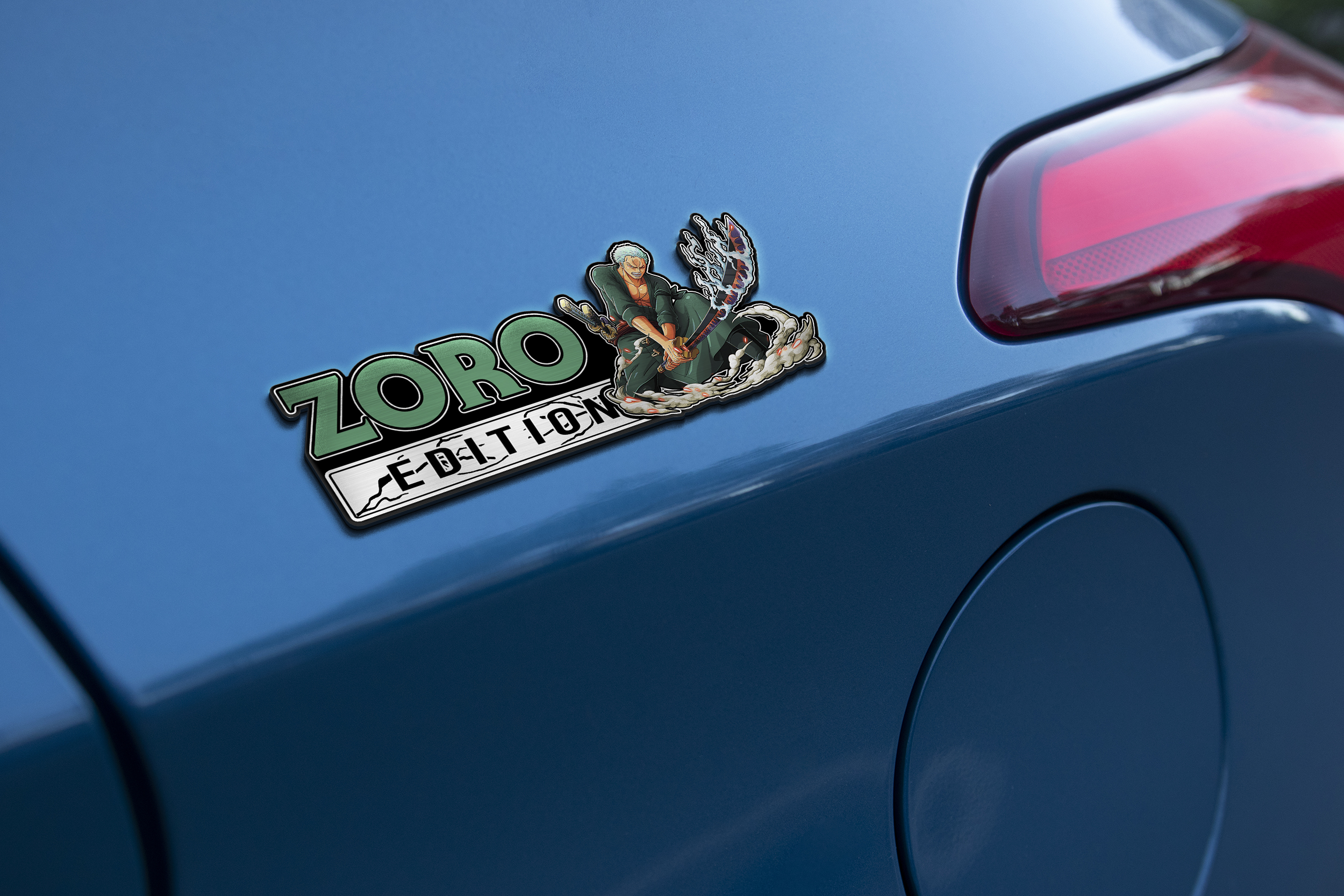 Roronoa Zoro Edition Laser Engraved Car Emblem 5 Roronoa Zoro Edition Laser Engraved Car Emblem - Image 5
