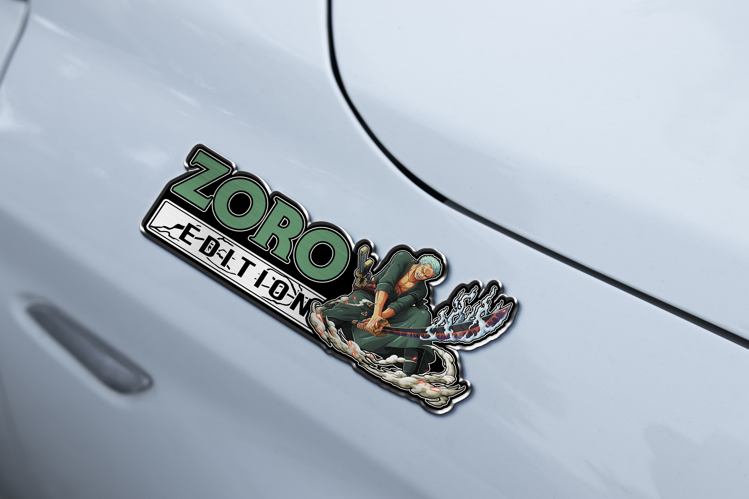 Roronoa Zoro Edition Laser Engraved Car Emblem 4 Roronoa Zoro Edition Laser Engraved Car Emblem - Image 4