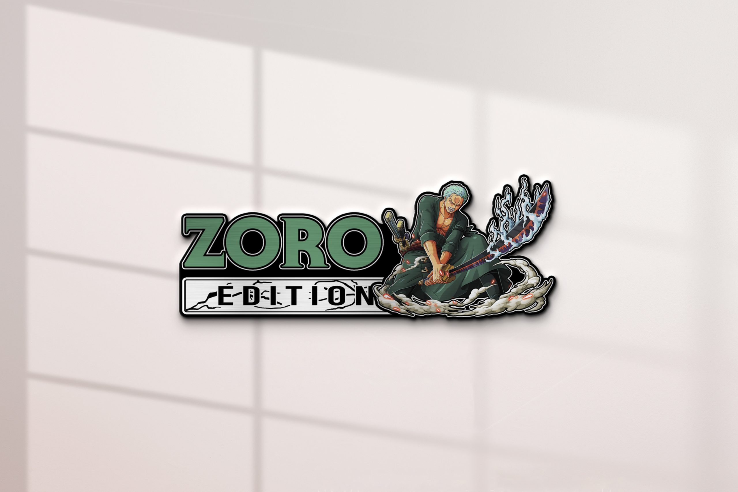 Roronoa Zoro Edition Laser Engraved Car Emblem 2 Roronoa Zoro Edition Laser Engraved Car Emblem - Image 2