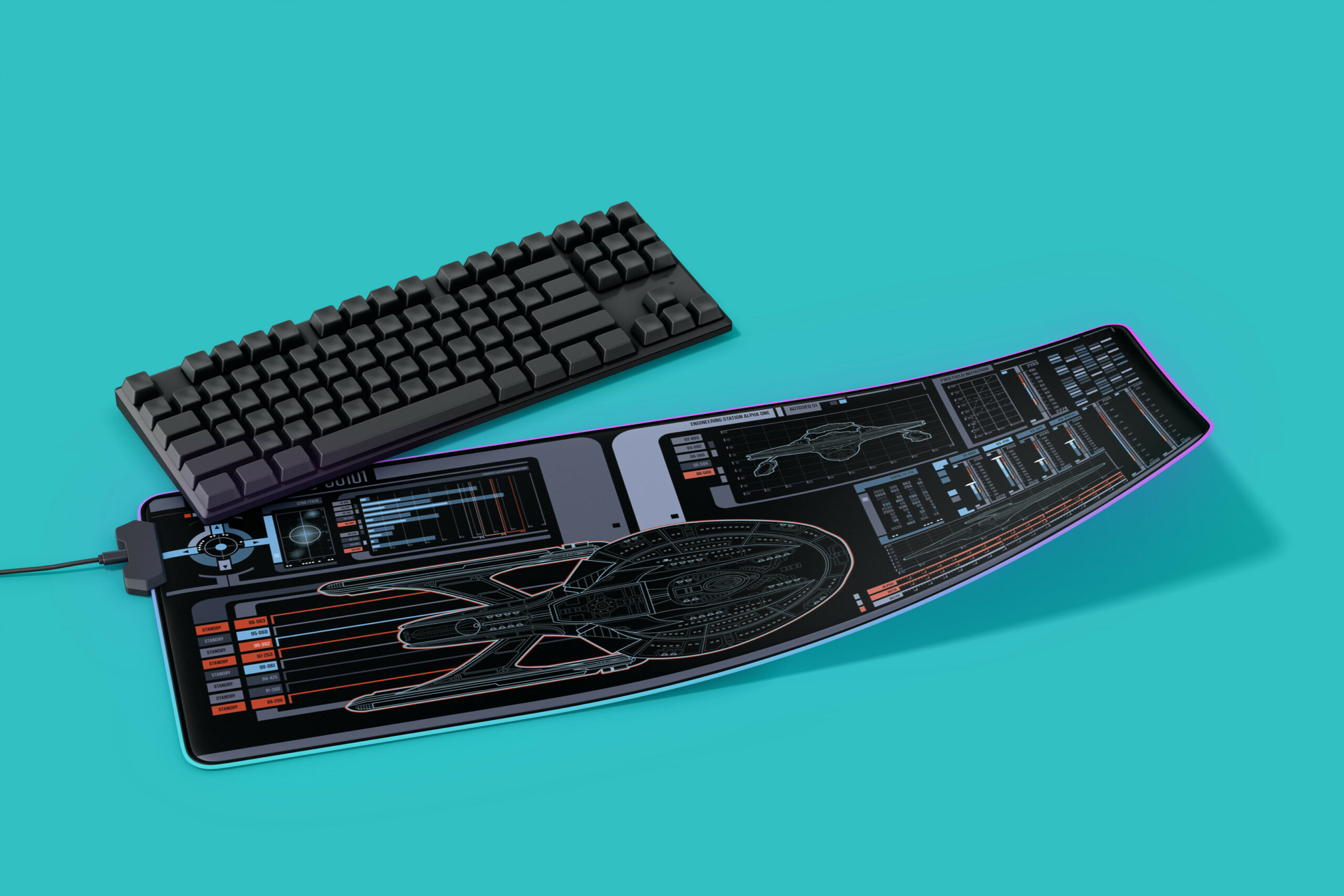 Sean Tourangeau Luna LCARS LED Desk Mat 5 Sean Tourangeau Luna LCARS LED Desk Mat - Image 5