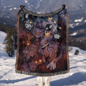 Ghost Pokemon Tapestry Throw Woven Blanket