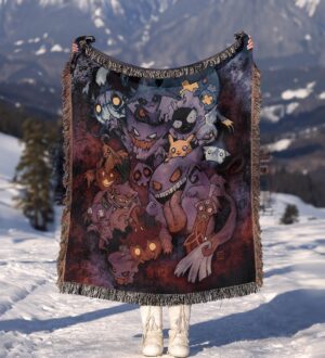 Ghost Pokemon Tapestry Throw Woven Blanket