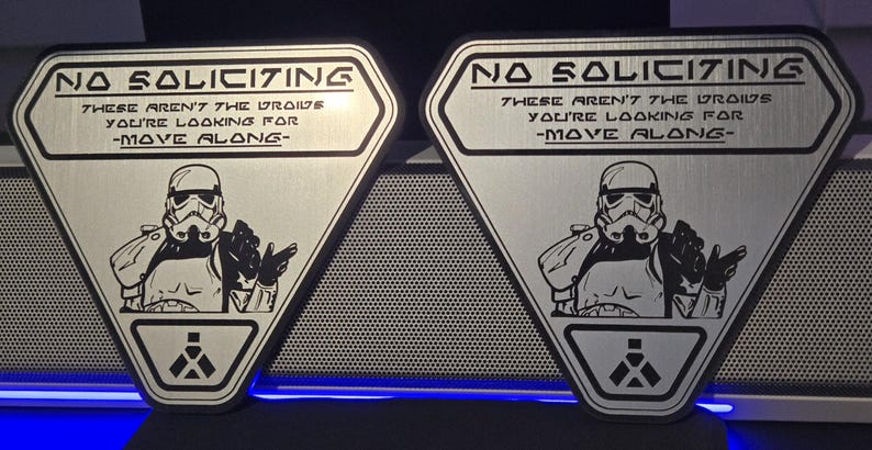 No Soliciting Sign and Car Badge 6 No Soliciting Sign and Car Badge - Image 6