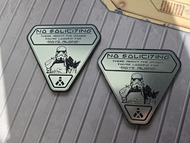 No Soliciting Sign and Car Badge 4 No Soliciting Sign and Car Badge - Image 4