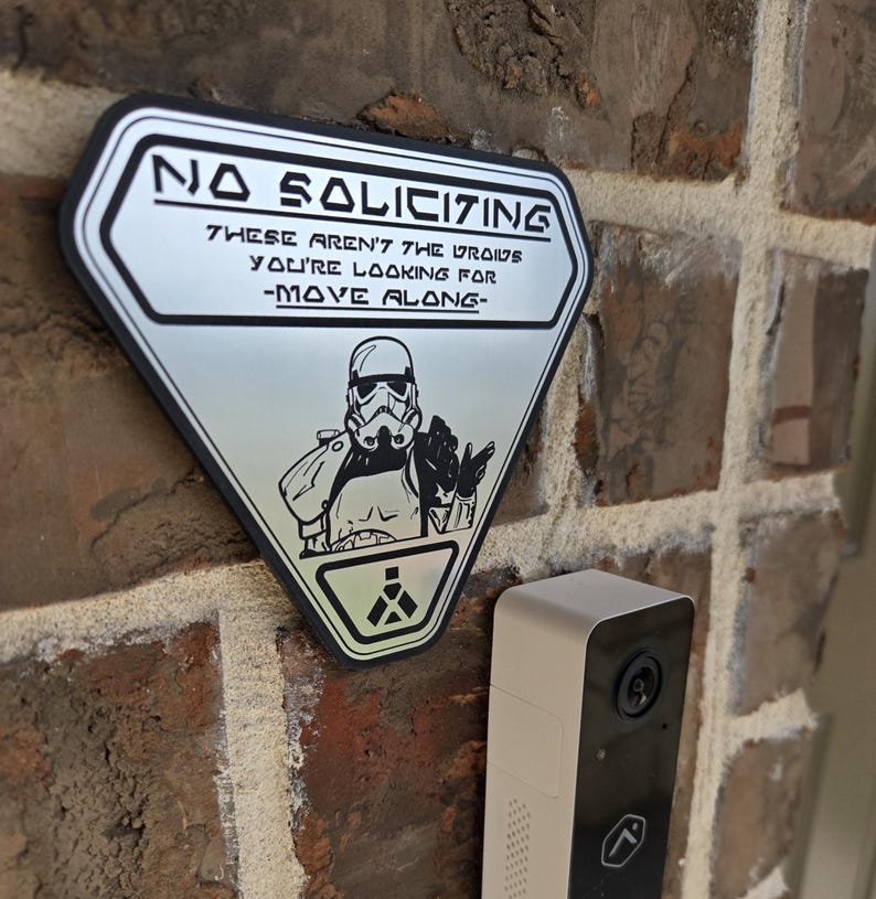 No Soliciting Sign and Car Badge 2 No Soliciting Sign and Car Badge - Image 2