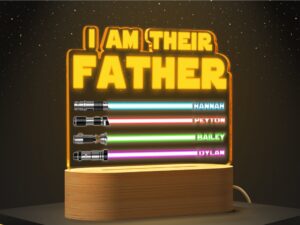I Am Their Father Personalized Night Light Gifts For Dad