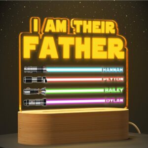 I Am Their Father Personalized Night Light Gifts For Dad