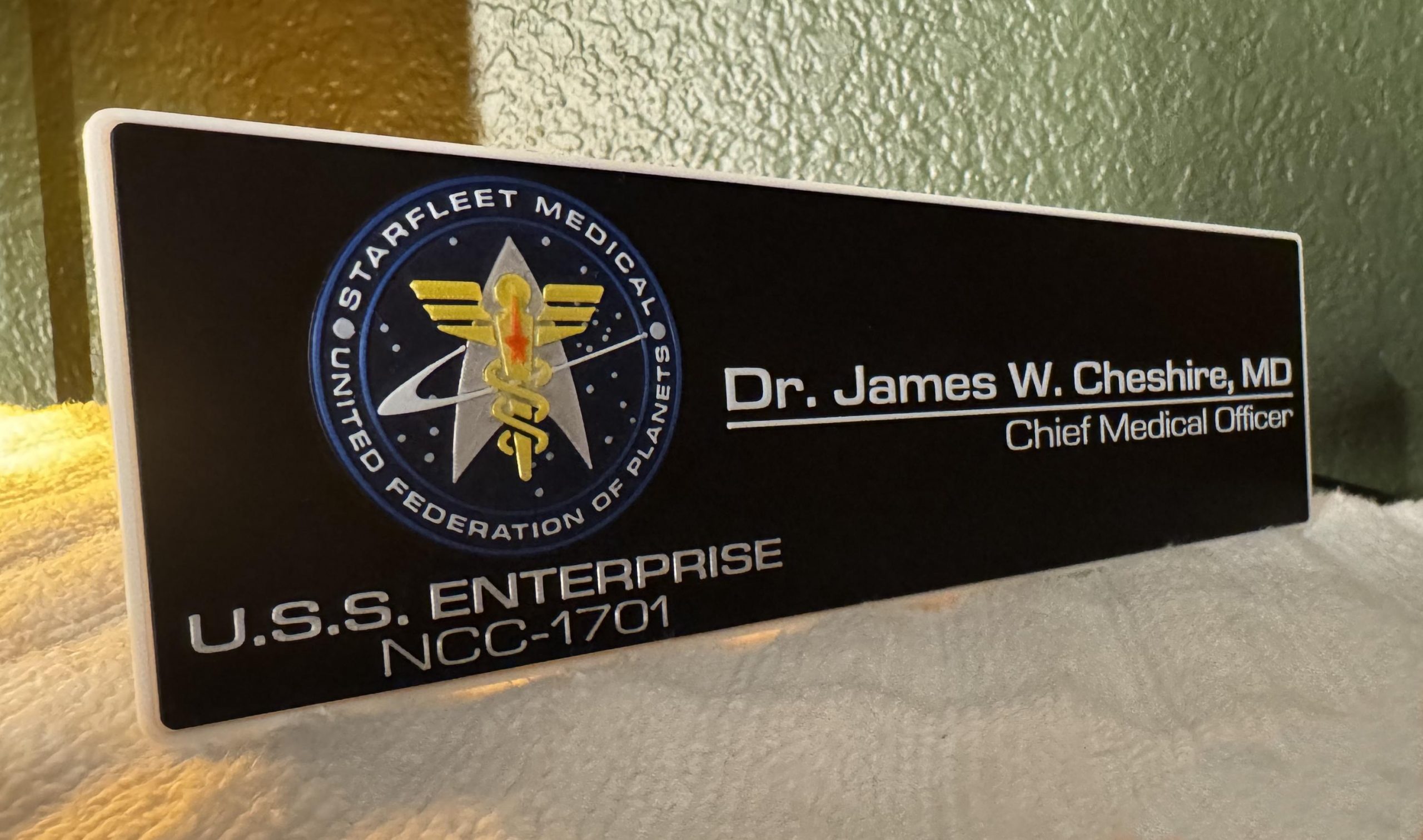 Star Trek Starfleet Medical Personalized Sign 3 Star Trek Starfleet Medical Personalized Sign - Image 3