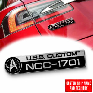 Personalized Star Trek Laser-Engraved Car Badge