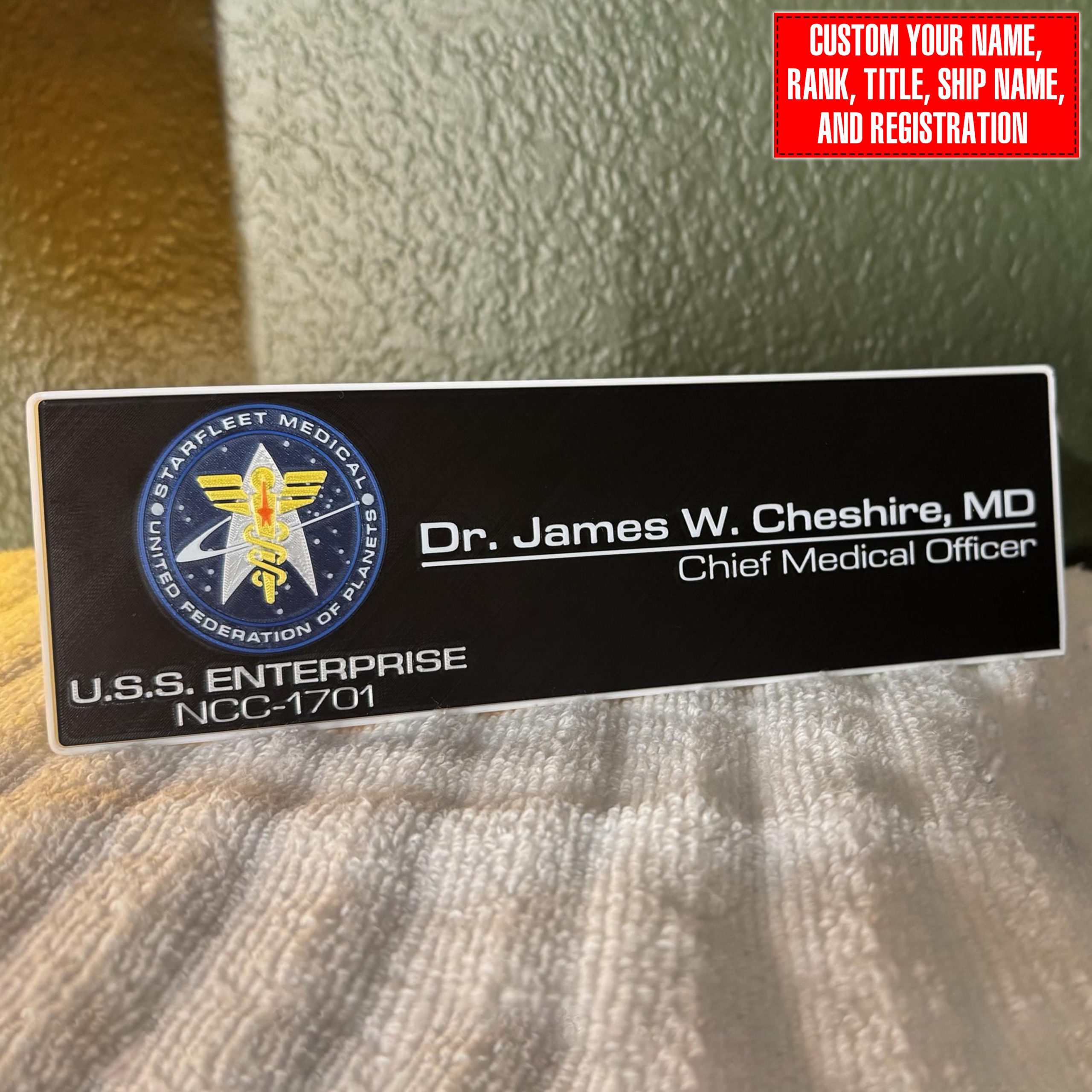 Star Trek Starfleet Medical Personalized Sign 1 Star Trek Starfleet Medical Personalized Sign