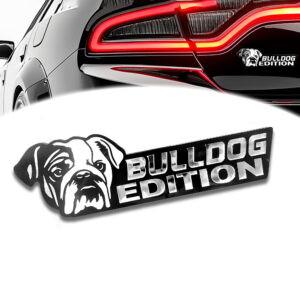 Dog Themed Laser Engraved Car Name Emblem Badge