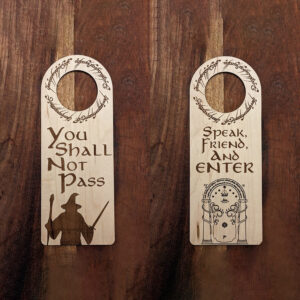 Lord of the Rings Do Not Disturb Sign 2 Style