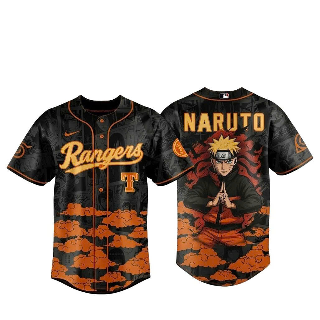 Texas Rangers Naruto 2026 Anime Night Baseball Jersey 2 Texas Rangers Naruto 2026 Anime Night Baseball Jersey - Image 2