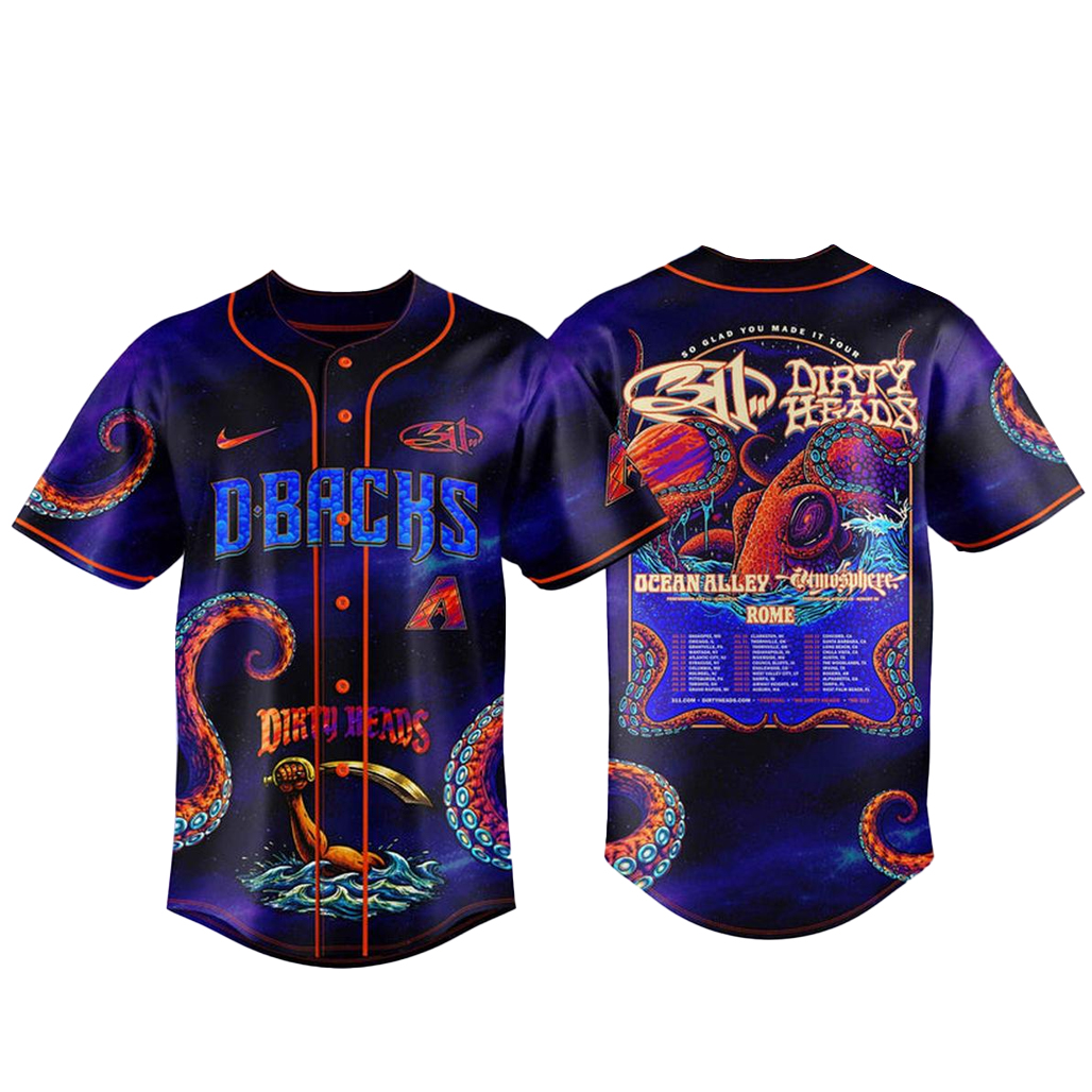 Arizona Diamondbacks 311 x Dirty Heads 2026 So Glad You Made It Baseball Jersey 1 Arizona Diamondbacks 311 x Dirty Heads 2026 So Glad You Made It Baseball Jersey