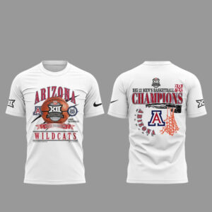Arizona Wildcats Big 12 Men’s Basketball Tournament Championship 2026 T-Shirt