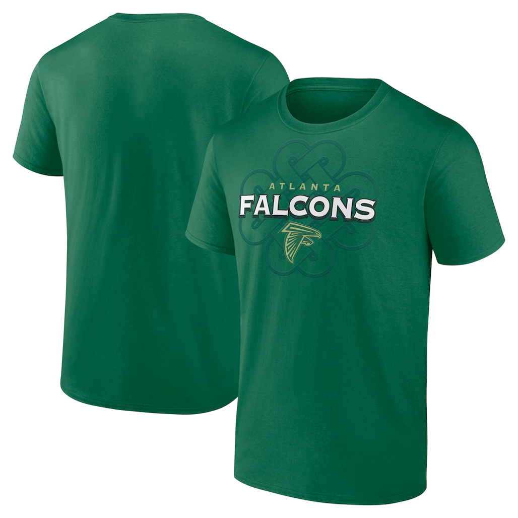 Atlanta Falcons Green Celtic Luck T-Shirt 1 Atlanta Falcons Green Celtic Luck T-Shirt