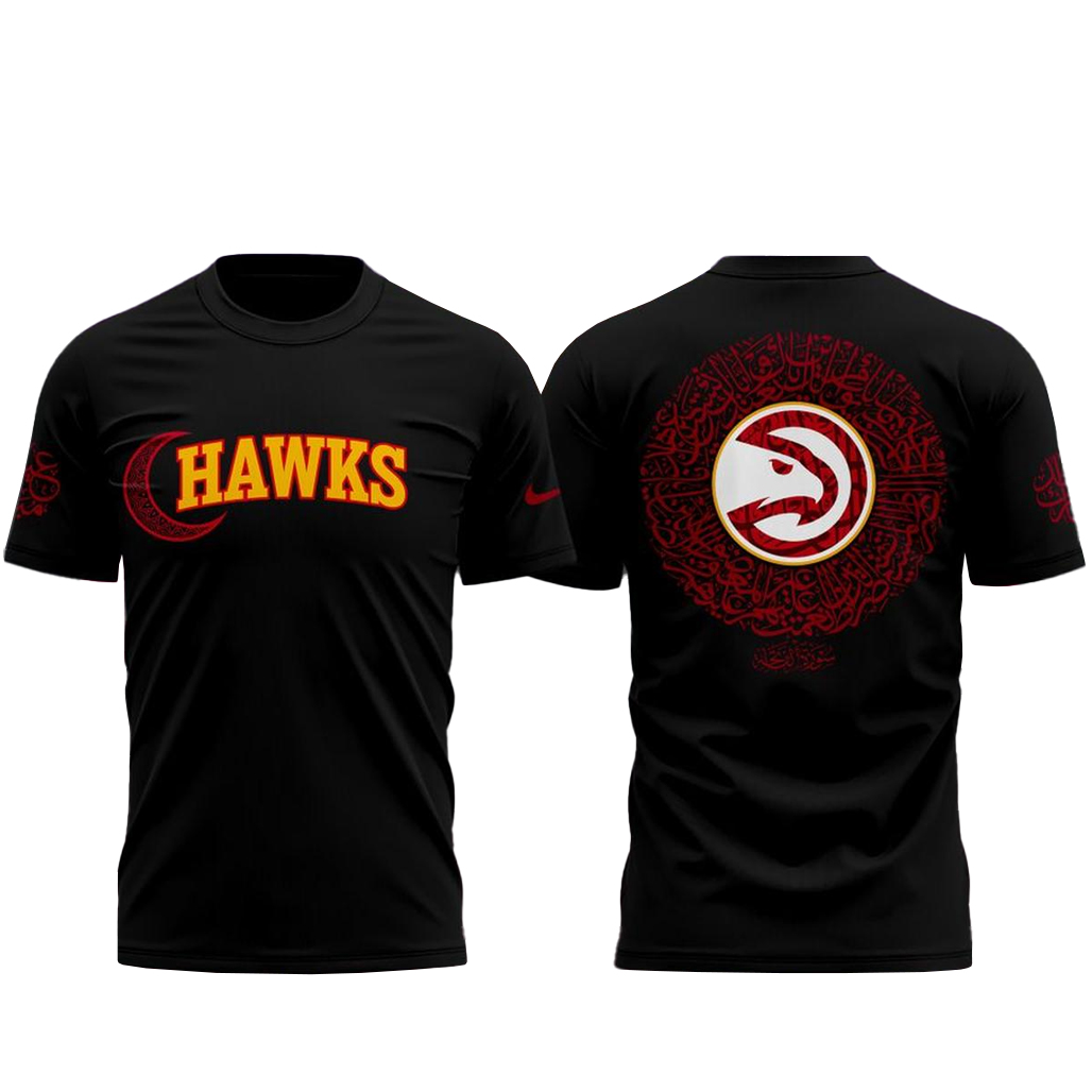 Atlanta Hawks Eid Mubarak Our Hawks Family 2026 Shirt 1 Atlanta Hawks Eid Mubarak Our Hawks Family 2026 T-Shirt