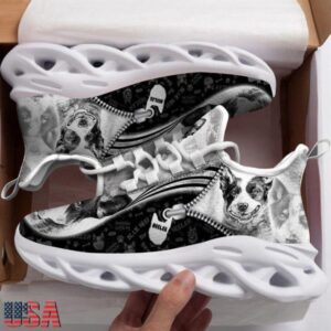 Australian Cattle Dog Sketch Dogs Lover Air Max Shoes Air Cushion Sneakers, Running Sneakers
