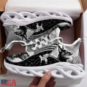 Australian Kelpie Sketch Dogs Lover Air Max Shoes Air Cushion Sneakers, Running Sneakers