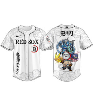 Boston Red Sox Demon Slayer Pokemon Baseball Jersey