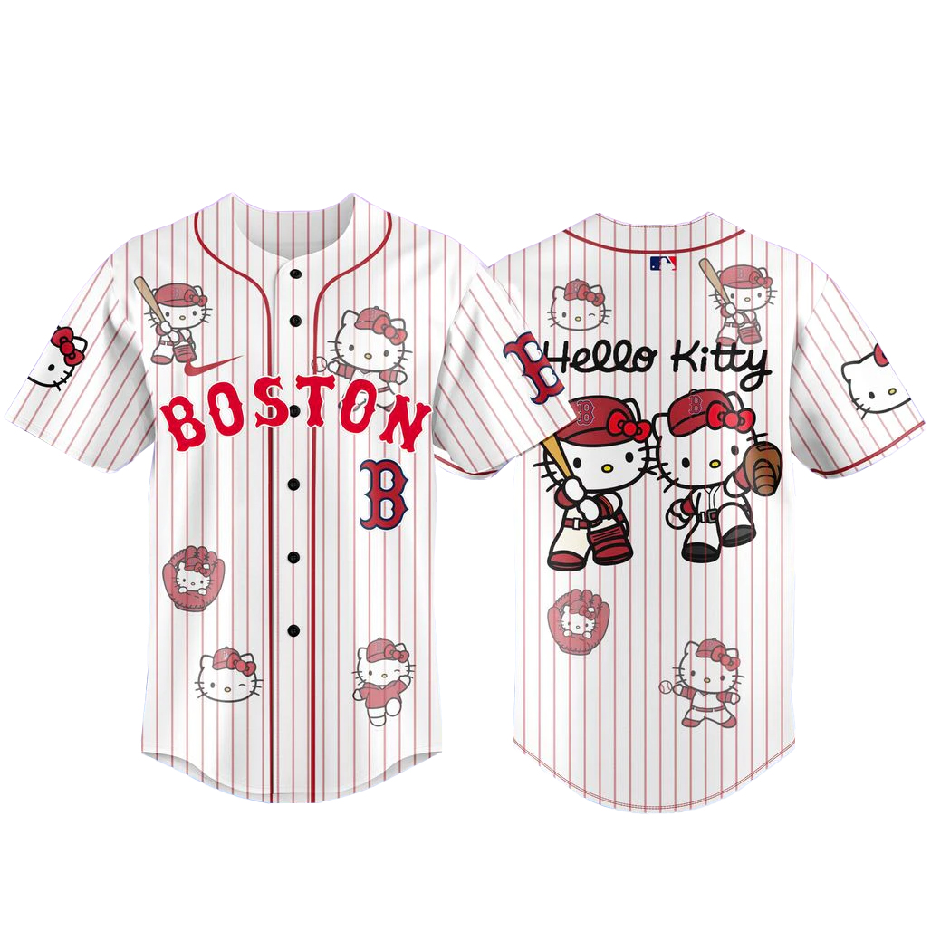 Boston Red Sox x Hello Kitty 2026 Baseball Jersey 1 Boston Red Sox x Hello Kitty 2026 Baseball Jersey