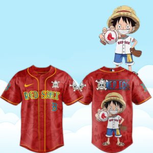 Boston Red Sox x One Piece Luffy 2026 Baseball Jersey