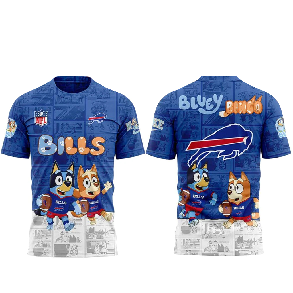 Buffalo Bills x Bluey and Bingo Shirt 1 Buffalo Bills x Bluey and Bingo T-Shirt
