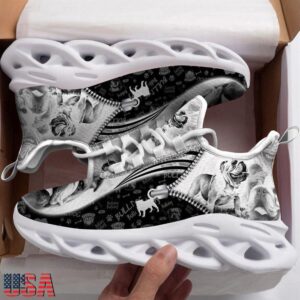Bulldog Dogs Lover Air Max Shoes Air Cushion Sneakers, Running Sneakers