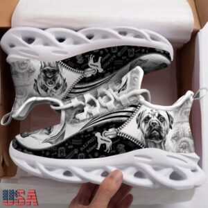 Bullmastiff Sketch Dogs Lover Air Max Shoes Air Cushion Sneakers, Running Sneakers