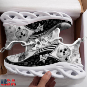Cavachon Sketch Dogs Lover Air Max Shoes Air Cushion Sneakers, Running Sneakers