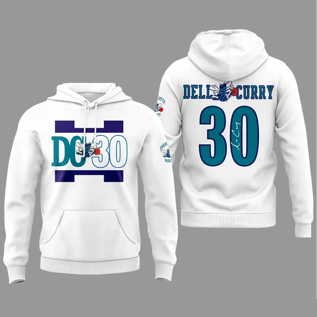 Charlotte Hornets Dell Curry Number 30 Shirt 2 Charlotte Hornets Dell Curry Number 30 Hoodie
