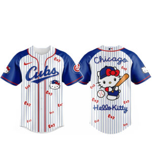 Chicago Cubs x Hello Kitty 2026 And Sanrio World Baseball Jersey
